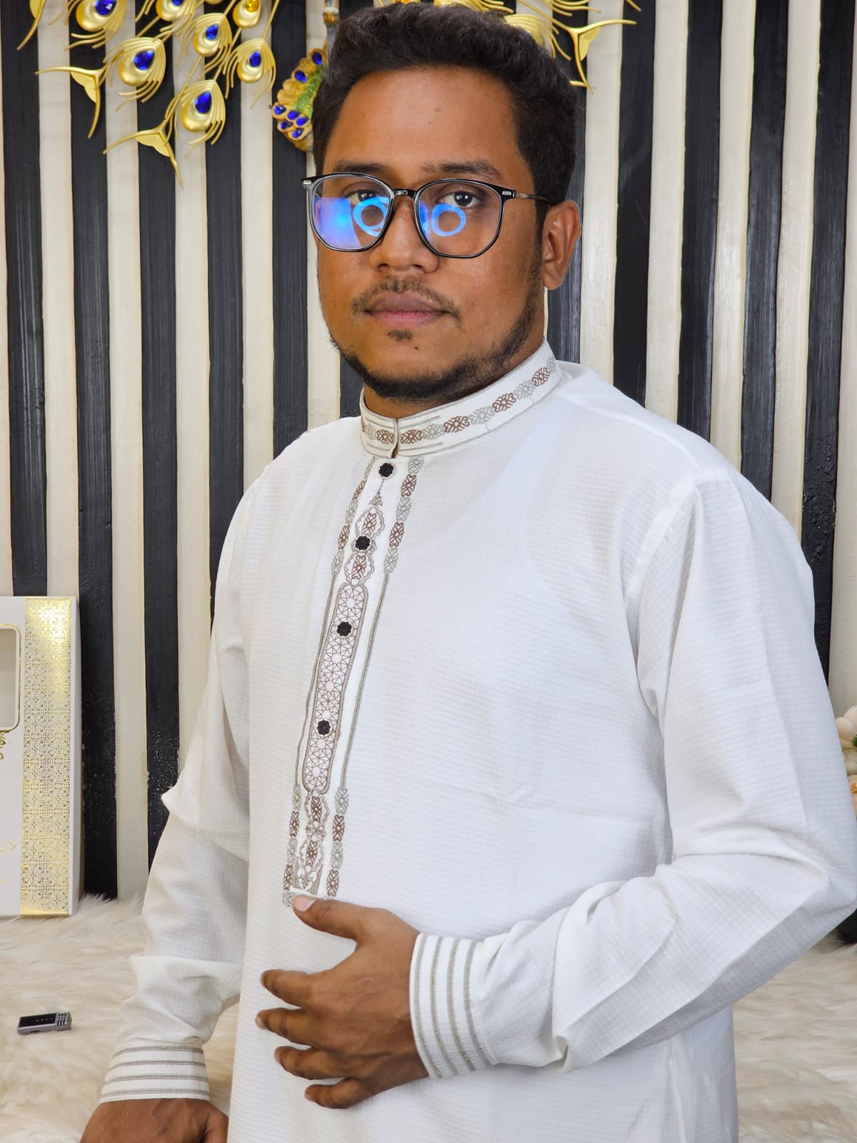 IMG-20251013-WA0096 cuff hand panjabi 104 white - Image 1