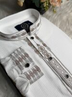 cuff hand panjabi 104 white - Image 4