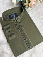 cuff hand panjabi 104 olive - Image 2