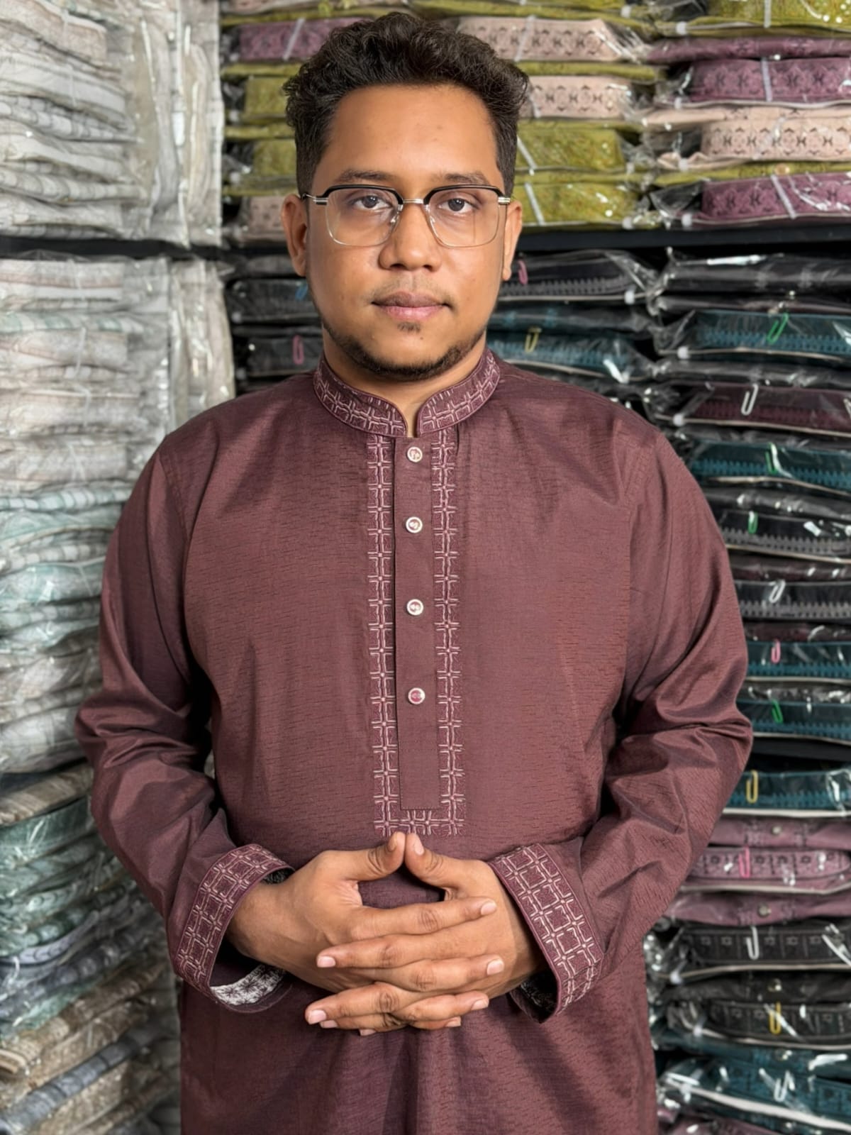 WhatsApp Image 2026-02-19 at 3.24.34 AM jaquard cotton panjabi 117 - Image 1