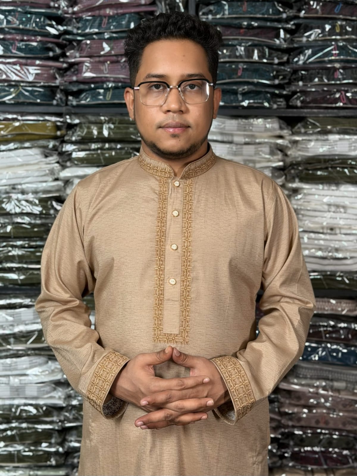 sample 2 jaquard cotton panjabi 117 - Image 1