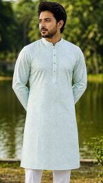 micro cotton panjabi 126(lime green)