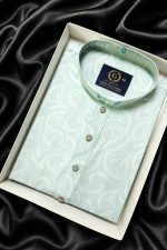 micro cotton panjabi 126(lime green) - Image 2